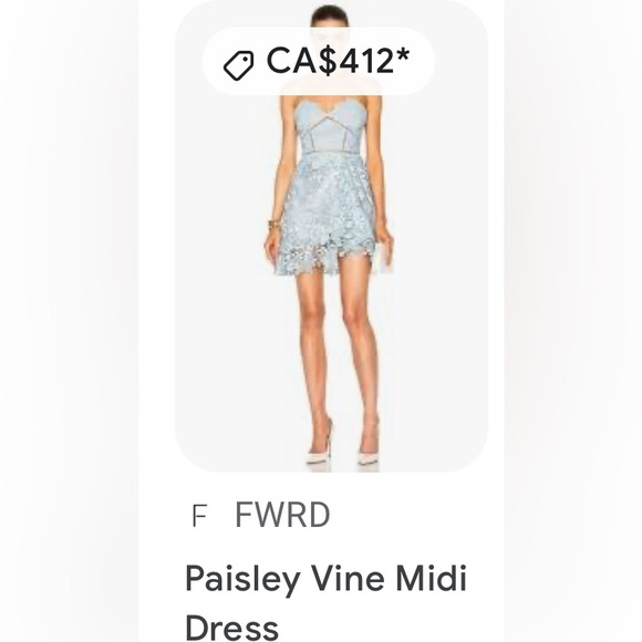 Self-portrait size 2 mini blue lace dress - Picture 12 of 13